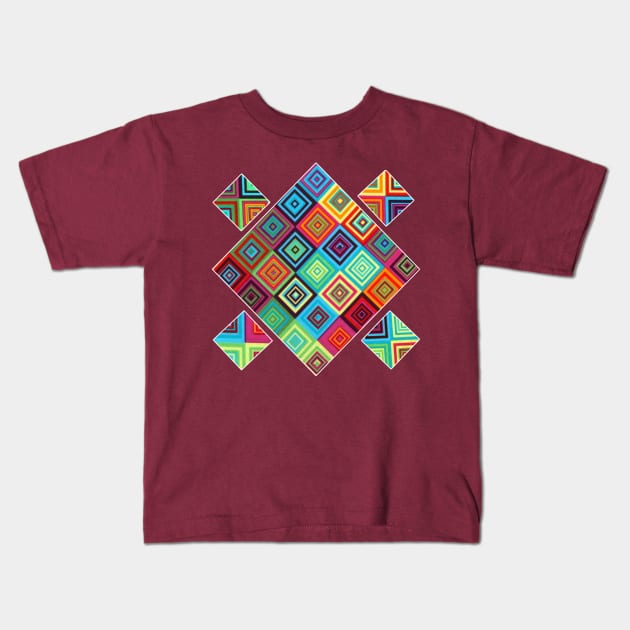 Diamonds Kids T-Shirt by ellenaJ